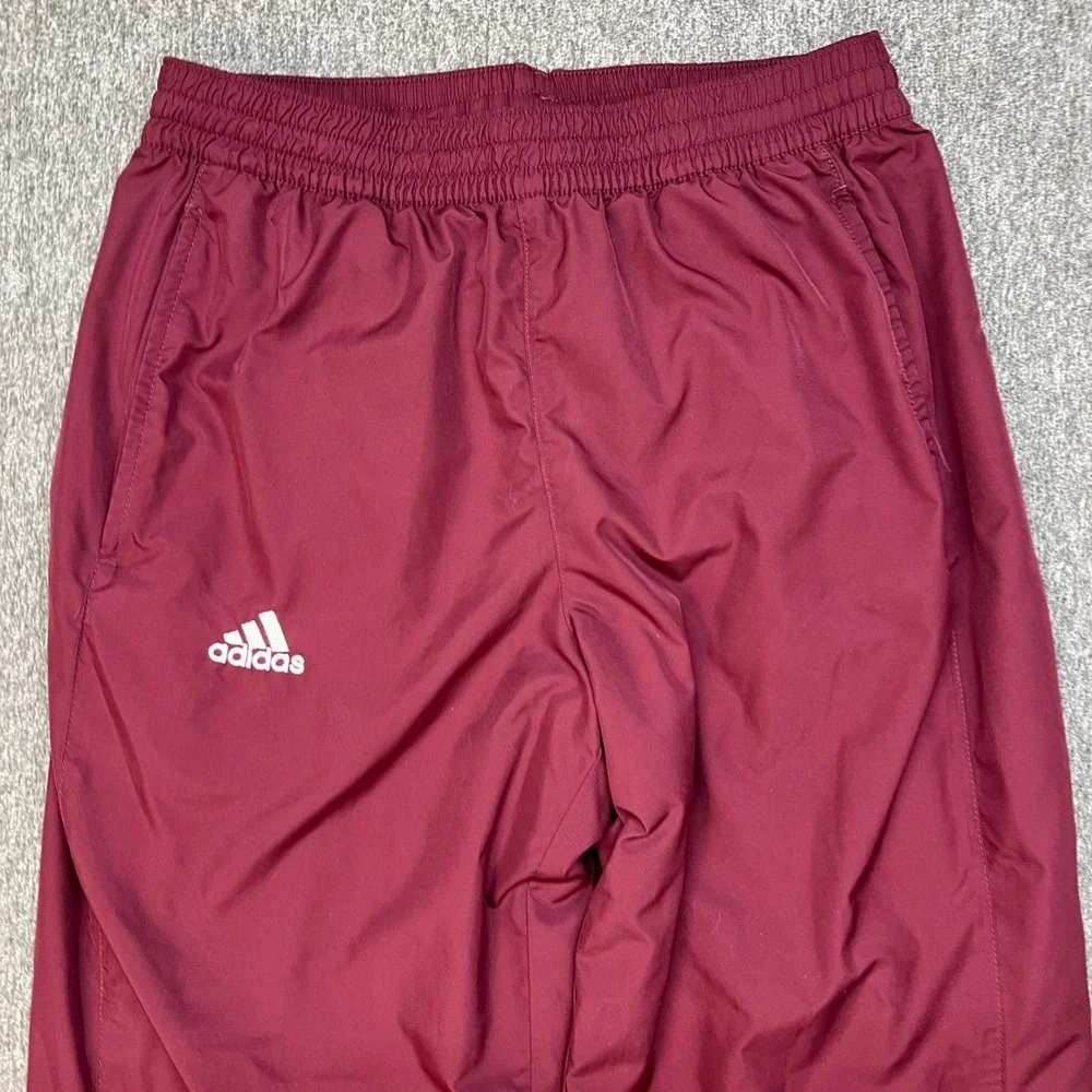 VTG Adidas Mens Burgundy‎ Track Pants Athletic Joggers Casual Style Small Y2K
